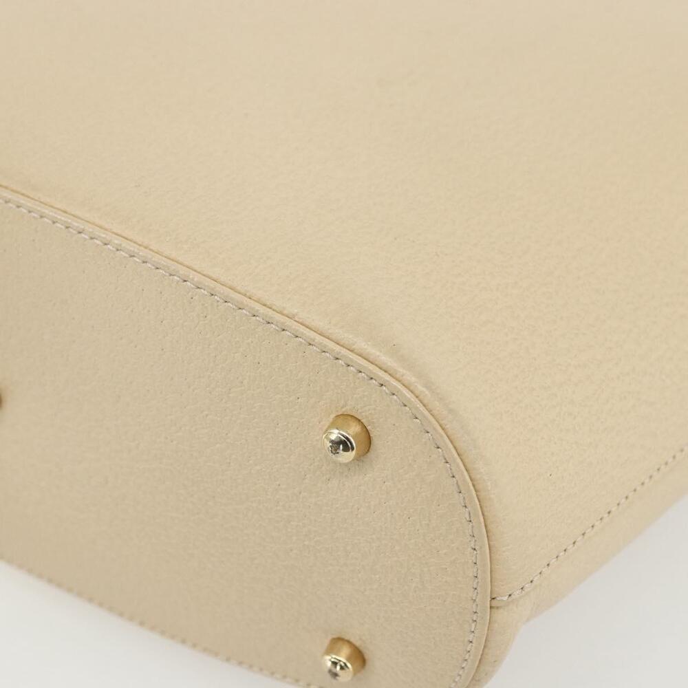GUCCI Hand Bag Leather Beige Gold 000 1013 0556 Auth 151437 - Picture 15 of 16